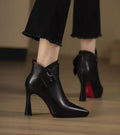 Charlotte | Signature Ankle Boots with Heel & Oversized Buckle