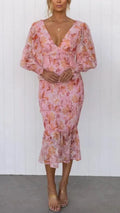 Julia | Women's Wedding Guest Floral Dress Evening
