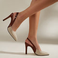 Amélie | Contrast Slingback Heels