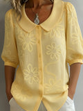 Aurelle - Lightweight Floral Blouse Natural Elegance