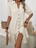 Maevelle | Buttoned Boho Midi Dress