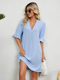 Amy | Casual Loose Pleated Knee Length Dress
