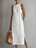 Jimena | Mid dress with mao collar